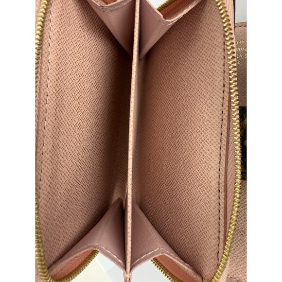 Louis Vuitton LV Monogram Pink Leather Zippy Compact Wallet - Picture 9 of 11